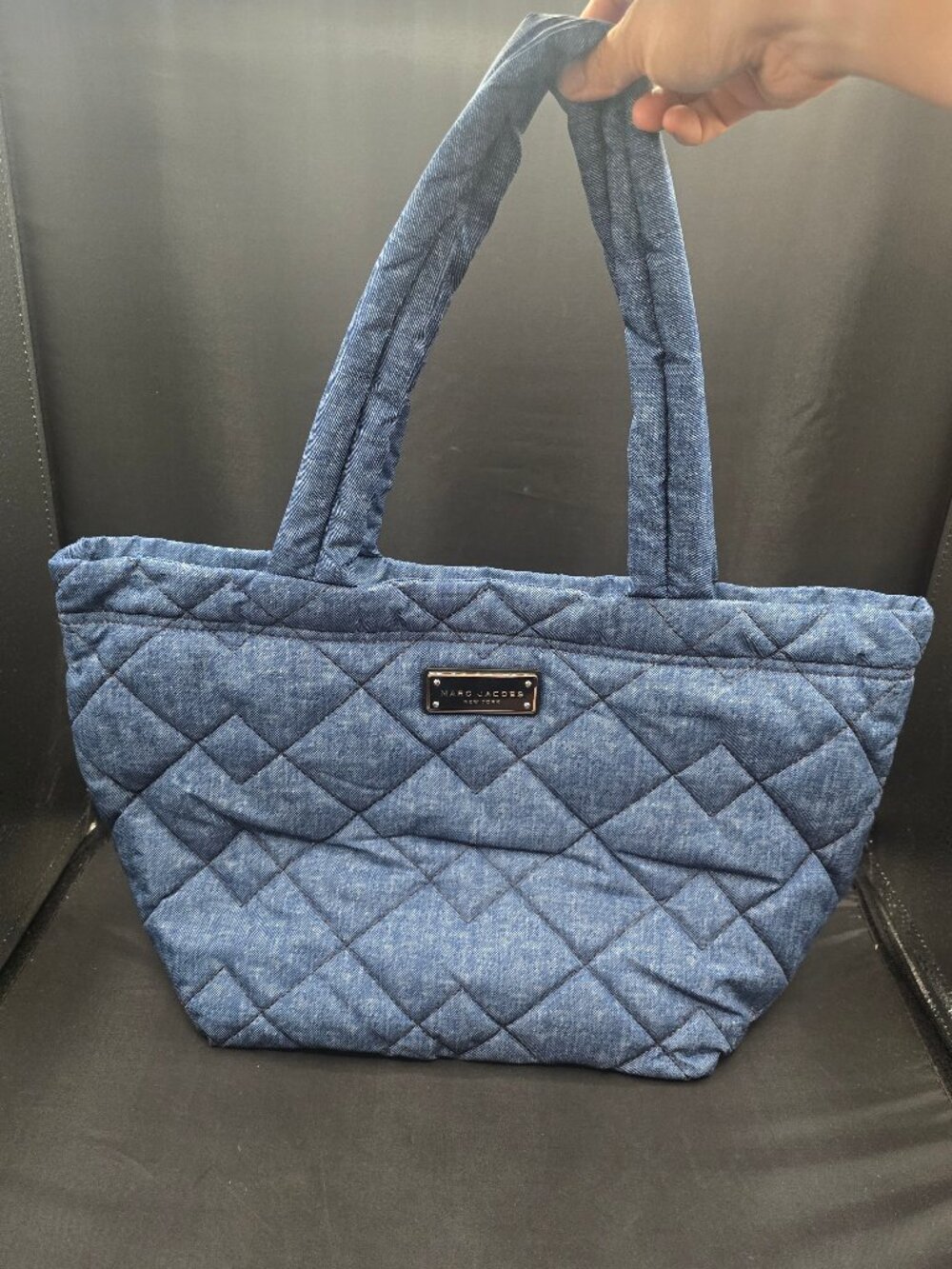 Marc Jacobs Medium Quilted Denim Effect Nylon Tote